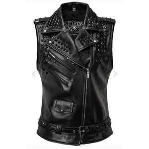 Killstar studded leather vest